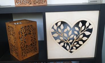 Innskyter "Herz-Blätter" Dekoblende für IKEA Kallax Regale